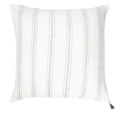 White With Grey Stripes Down Alternative So Soft Linen Pillow 4 White With Grey Stripes Down Alternative So Soft Linen Pillow - Image 4