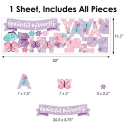 Big Dot Of Happiness Beautiful Butterfly - Peel And Stick Floral Birthday Party Decoration - Wall Decals Backdrop -Home Decor Series Store GUEST 96e47fc1 0006 4c08 9807 7f69785b50c2