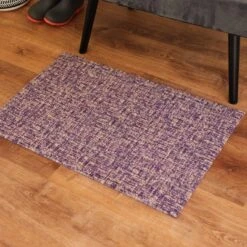2'x3' ColorStar Static Door Mat Plum - Bungalow Flooring