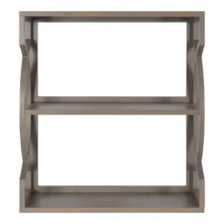 25" X 28" Raines Wood Decorative Wall Shelf Gray - Kate & Laurel All Things Decor