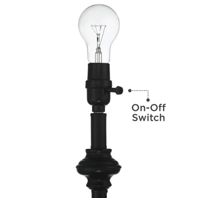 360 Lighting Carter Rustic Farmhouse 3 Piece Table Floor Lamp Set Black Metal Cream Fabric Tapered Drum Shade For Living Room Bedroom Office House 7 360 Lighting Carter Rustic Farmhouse 3 Piece Table Floor Lamp Set Black Metal Cream Fabric Tapered Drum Shade For Living Room Bedroom Office House - Image 7