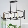 40.2" X 10.2" X 45.1" 7-Light Belline Chandelier Black - Warehouse Of Tiffany