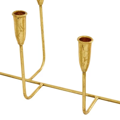Contemporary Metal Candle Holder Gold - CosmoLiving By Cosmopolitan 2 Contemporary Metal Candle Holder Gold - CosmoLiving By Cosmopolitan - Image 2
