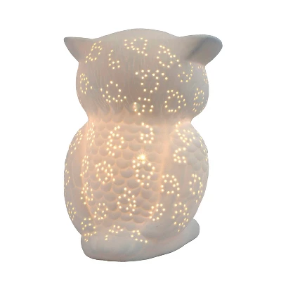 Porcelain Wise Owl Shaped Animal Light Table Lamp - Simple Designs 4 Porcelain Wise Owl Shaped Animal Light Table Lamp - Simple Designs - Image 4