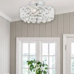 11.5" Olivia Semi-Flush Mount Pendant Metallic Silver - River Of Goods -Home Decor Series Store GUEST 99472227 01d7 43d5 b19f c089c5522d09