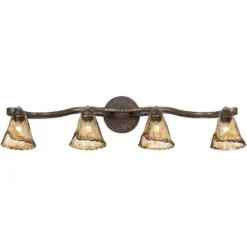 Pro Track 4-Head Ceiling Track Light Fixture Kit Adjustable Brown Bronze Finish Organic Amber Glass Western Kitchen Bathroom Living Room 41" Wide 13 Pro Track 4-Head Ceiling Track Light Fixture Kit Adjustable Brown Bronze Finish Organic Amber Glass Western Kitchen Bathroom Living Room 41" Wide -Home Decor Series Store GUEST 9a583982 1b52 4caa be5a 863c56f202a5