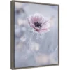 16" X 20" La Reine De Neiges Flower By Fabien Bravin Framed Canvas Wall Art - Amanti Art