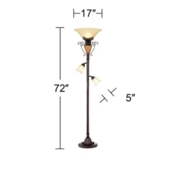 Regency Hill Ludo Rustic Vintage Torchiere Floor Lamp With Side Lights 72" Tall Bronze Crackle Adjustable Alabaster Glass For Living Room Reading Home 14 Regency Hill Ludo Rustic Vintage Torchiere Floor Lamp With Side Lights 72" Tall Bronze Crackle Adjustable Alabaster Glass For Living Room Reading Home -Home Decor Series Store GUEST 9b732251 0885 42d6 b0f8 7407d3324375