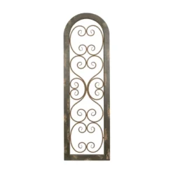 Wood Scroll Arched Window Inspired Wall Decor With Metal Scrollwork Relief Brown - Olivia & May 9 Wood Scroll Arched Window Inspired Wall Decor With Metal Scrollwork Relief Brown - Olivia & May -Home Decor Series Store GUEST 9bf32ac5 0a41 4866 a000 230975978db3