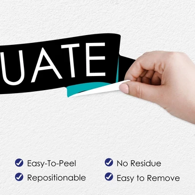 Big Dot Of Happiness Teal Graduation Party Photo Backdrop - Wall Decals 2 Big Dot Of Happiness Teal Graduation Party Photo Backdrop - Wall Decals - Image 2