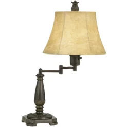 Regency Hill Traditional Accent Table Lamp Swing Arm 22.5" High Bronze Metal Faux Leather Bell Leather Shade For Living Room Family Bedroom 10 Regency Hill Traditional Accent Table Lamp Swing Arm 22.5" High Bronze Metal Faux Leather Bell Leather Shade For Living Room Family Bedroom -Home Decor Series Store GUEST 9d559499 5ed0 4401 92ae ed3747c17ad3