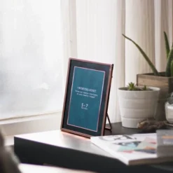 Northlight 7.25" Classical Rectangular 5" X 7" Photo Picture Frame With Easel Back - Rose Gold