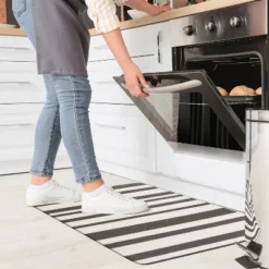 World Rug Gallery Contemporary Striped Anti-Fatigue Standing Mat -Home Decor Series Store GUEST 9df902ea 358f 4754 ab19 2a0bce5e4997