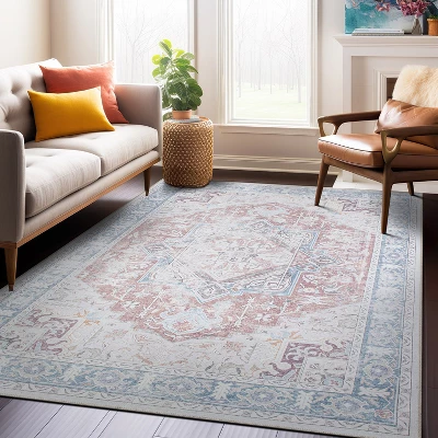 World Rug Gallery Distressed Boho Machine Washable Area Rug 6 World Rug Gallery Distressed Boho Machine Washable Area Rug - Image 6