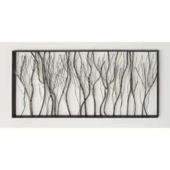 Metal Tree Distressed Dimensional Branch Wall Decor With Black Frame Silver - Olivia & May -Home Decor Series Store GUEST 9e915211 409e 44b7 9906 1f57e5ada243