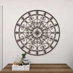 Metal Fleur De Lis Scrollwork And Wall Decor Black - Olivia & May -Home Decor Series Store GUEST 9f6143ba a746 46e0 93b7 fdcfd4f36ee5