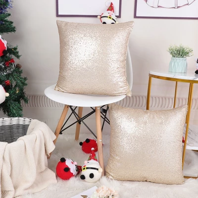 PiccoCasa Sequin Throw Pillow Covers Glitzy Cushion Covers Shiny Sparkling Satin Pillowcase 2 Pcs 4 PiccoCasa Sequin Throw Pillow Covers Glitzy Cushion Covers Shiny Sparkling Satin Pillowcase 2 Pcs - Image 4