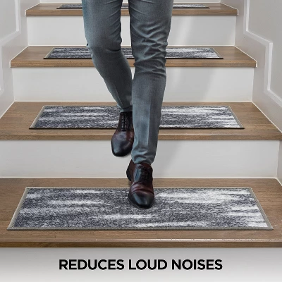 World Rug Gallery Distressed Abstract Non-Slip Stair Treads 3 World Rug Gallery Distressed Abstract Non-Slip Stair Treads - Image 3