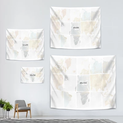 Americanflat Tiled Map By PI Creative Art Wall Tapestry 2 Americanflat Tiled Map By PI Creative Art Wall Tapestry - Image 2