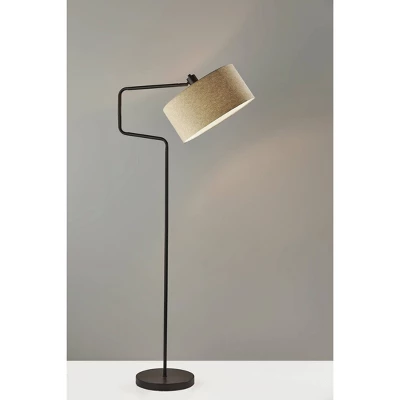 Jacob Floor Lamp Antique Bronze - Adesso 2 Jacob Floor Lamp Antique Bronze - Adesso - Image 2