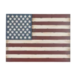 Metal Vintage Rectangular American Flag Wall Decor - Olivia & May -Home Decor Series Store GUEST a1a02cca adb4 4d94 9b5b 52eacf0ea42b
