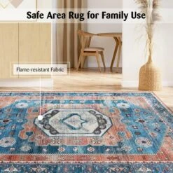 Costway Area Rug 5' X 7' Distressed Vintage Home Carpet Living Room Bedroom Non-Shedding -Home Decor Series Store GUEST a29fc0c7 f36c 409d bea8 02370351ce8c