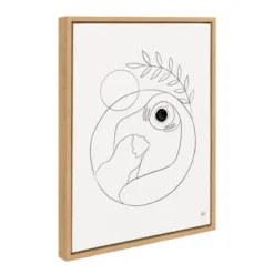 18" X 24" Sylvie Morning Coffee Hug Framed Canvas Wall Art By Maggie Stephenson Natural - Kate And Laurel