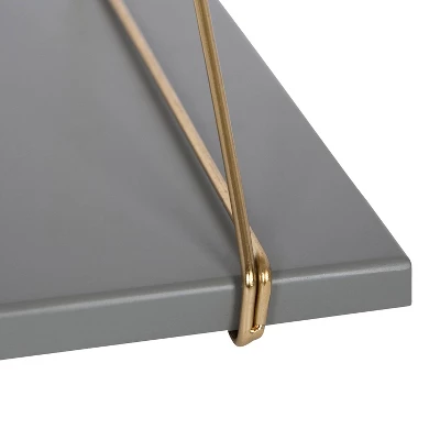 2pc Vista Wood And Metal Wall Shelves - Kate & Laurel All Things Decor 2 2pc Vista Wood And Metal Wall Shelves - Kate & Laurel All Things Decor - Image 2