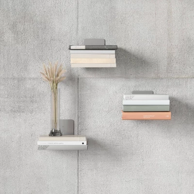 Set Of 3 Conceal Floating Large Shelves - Umbra 7 Set Of 3 Conceal Floating Large Shelves - Umbra - Image 7