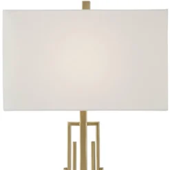 360 Lighting Sonia Modern Table Lamps 29 1/2" Tall Set Of 2 Gold Metal With Dual USB Charging Ports White Rectangular Shade For Bedroom Living Room 10 360 Lighting Sonia Modern Table Lamps 29 1/2" Tall Set Of 2 Gold Metal With Dual USB Charging Ports White Rectangular Shade For Bedroom Living Room -Home Decor Series Store GUEST a408ca61 4827 458c 832c 86ea5cab01a4