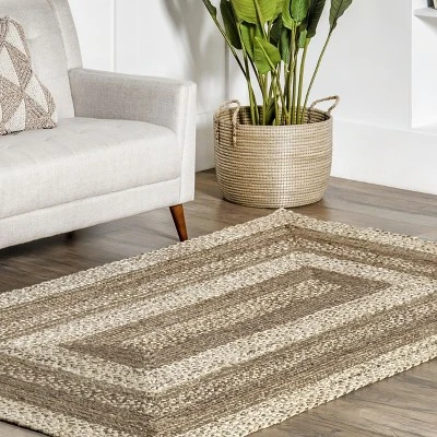 NuLOOM Charlene Braided Border Jute Area Rug 8 NuLOOM Charlene Braided Border Jute Area Rug - Image 8