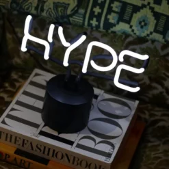 Amped Co 9.6" X 8.3" HYPE Real Neon Light Novelty Desk Lamp, White 8 Amped Co 9.6" X 8.3" HYPE Real Neon Light Novelty Desk Lamp, White -Home Decor Series Store GUEST a50781a0 2402 445e 959c 42f6bf150a5d