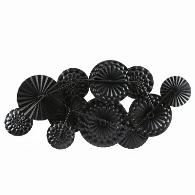 LuxenHome Multi-Color Metal Floral Layered Plates Wall Decor 6 LuxenHome Multi-Color Metal Floral Layered Plates Wall Decor - Image 6