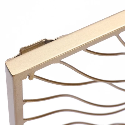 LuxenHome Gold Abstract Flower Square Metal Wall Art 2 LuxenHome Gold Abstract Flower Square Metal Wall Art - Image 2