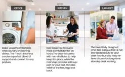 J&V TEXTILES 20" X 55" Oversized Cushioned Anti-Fatigue Kitchen Runner Mat (Blossom) -Home Decor Series Store GUEST a897cde6 d06c 4deb b915 757c68e06f72