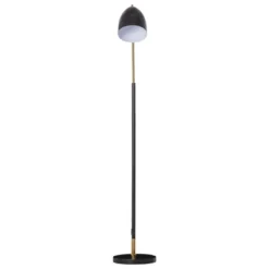 HOMCOM Arc Floor Lamp, Standing Reading Light, With Adjustable Lampshade, And Round Base For Living Room, Office, Or Bedroom, Black/ Gold -Home Decor Series Store GUEST a95a2857 48c8 41ba a83e 7925df90c9d9