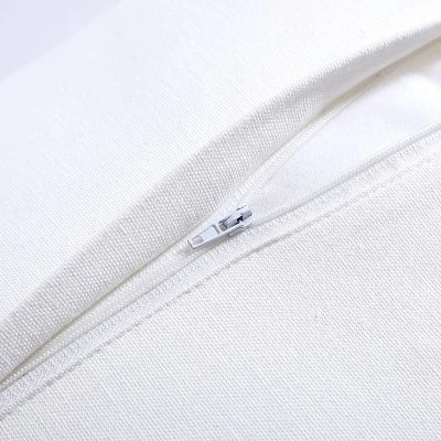 20"x20" Oversize Graham Square Throw Pillow White/Black - Brielle Home 3 20"x20" Oversize Graham Square Throw Pillow White/Black - Brielle Home - Image 3