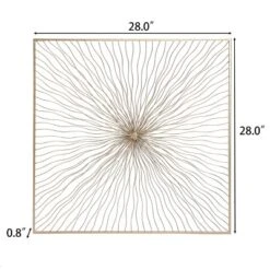 LuxenHome Gold Abstract Flower Square Metal Wall Art 15 LuxenHome Gold Abstract Flower Square Metal Wall Art -Home Decor Series Store GUEST aa4d9ad5 8e25 4bac 8cac b2a29f4c9cb8