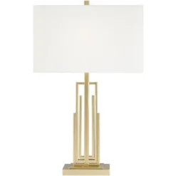 360 Lighting Sonia Modern Table Lamps 29 1/2" Tall Set Of 2 Gold Metal With Dual USB Charging Ports White Rectangular Shade For Bedroom Living Room 14 360 Lighting Sonia Modern Table Lamps 29 1/2" Tall Set Of 2 Gold Metal With Dual USB Charging Ports White Rectangular Shade For Bedroom Living Room -Home Decor Series Store GUEST aa9df019 6779 4458 b0fb e2101a1996ee