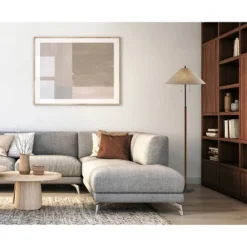 Palmer Walnut Floor Lamp Black - Adesso