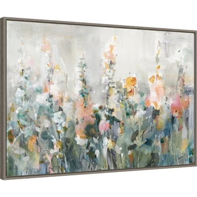 33" X 23" Rustic Garden By Danhui Nai Framed Canvas Wall Art Print - Amanti Art 1 33" X 23" Rustic Garden By Danhui Nai Framed Canvas Wall Art Print - Amanti Art