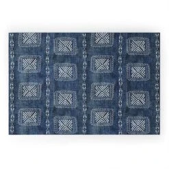 Schatzi Brown Mudcloth 3 Denim Looped Vinyl Welcome Mat - Society6 -Home Decor Series Store GUEST acd299d7 a911 480d 9faa 84909d8f7cfa