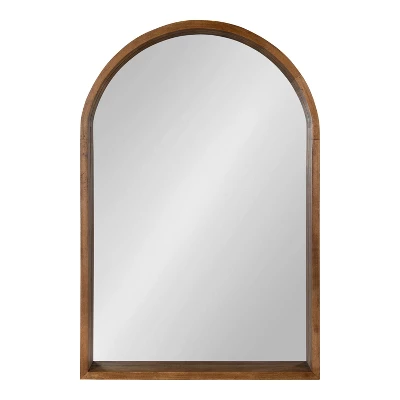 24" X 36" Hutton Arch Wall Mirror Rustic Brown - Kate & Laurel All Things Decor 1 24" X 36" Hutton Arch Wall Mirror Rustic Brown - Kate & Laurel All Things Decor