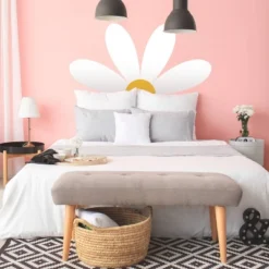 RoomMates XXL Daisy Headboard Giant Wall Decals Yellow/White