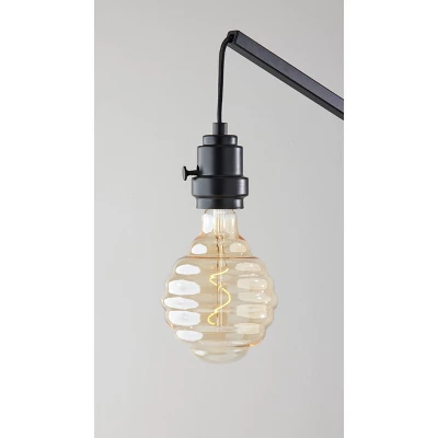 Wren Floor Lamp Black (Includes Light Bulb) - Adesso 2 Wren Floor Lamp Black (Includes Light Bulb) - Adesso - Image 2