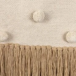 Hand Woven With Poms And Fringe Wall Art Cotton & Wood Dowel By Foreside Home & Garden -Home Decor Series Store GUEST b05f0fe9 f7c5 41f9 9e60 46e3179faa2f