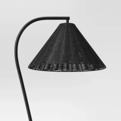 Arc Neck Floor Lamp With Natural Shade Black (Includes LED Light Bulb) - Threshold™ -Home Decor Series Store GUEST b3359c3b 1bca 48a3 a12e 66ee18b8cf18