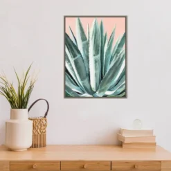 18" X 24" Laughter Succulent By Alana Clumeck Framed Canvas Wall Art Gray - Amanti Art -Home Decor Series Store GUEST b3eede16 52e2 4ca4 aa4b 2ebc5a4bd1d4
