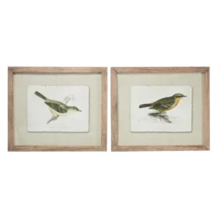 Wood Bird Framed Wall Art With Brown Frame Set Of 2 Brown - Olivia & May -Home Decor Series Store GUEST b4a821a1 b81b 4b0b 935e 7364c93a9e0a