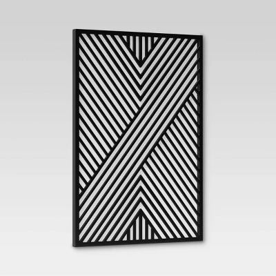 Geometric MDF Wood Wall Panel Black - Project 62™ 2 Geometric MDF Wood Wall Panel Black - Project 62™ - Image 2